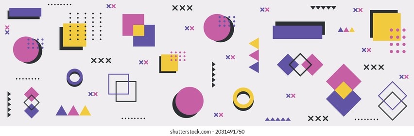 Abstract background with different geometric shapes - Vector