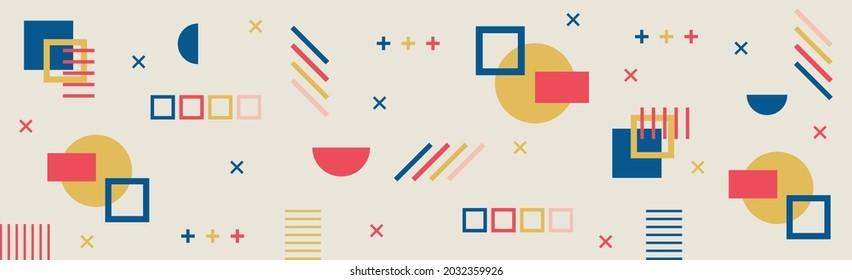 Abstract background with different geometric shapes - Vector