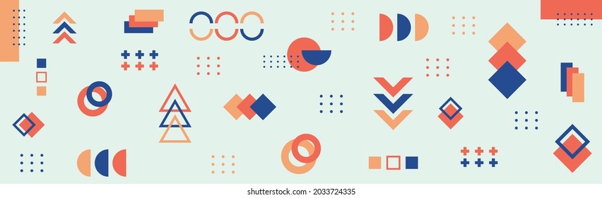 Abstract background with different geometric shapes - Vector