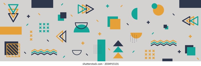 Fondo abstracto con diferentes formas geométricas - Vector