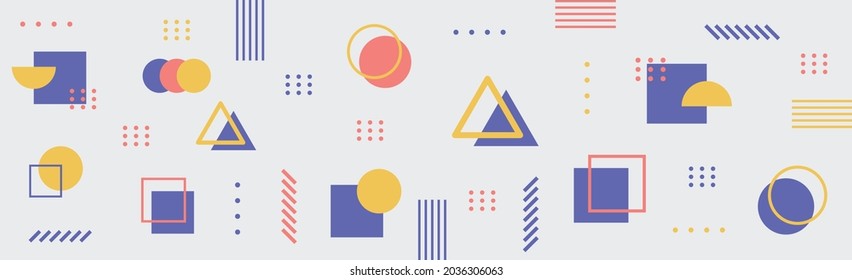 Abstract background with different geometric shapes - Vector