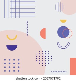 Abstract background with different geometric shapes - Vector