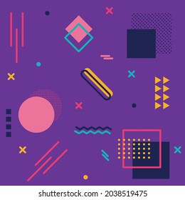 Abstract background with different geometric shapes - Vector