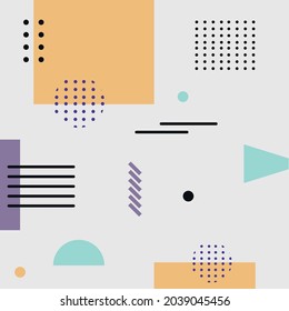 Abstract background with different geometric shapes