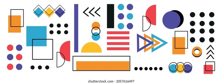 Abstract background with different geometric shapes - Vector