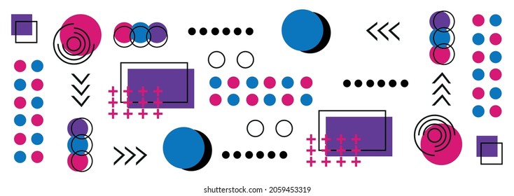 Abstract background with different geometric shapes - Vector