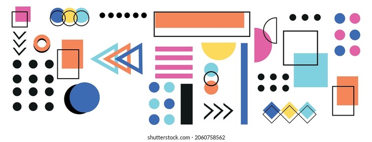 Abstract background with different geometric shapes - Vector