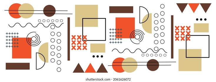 Abstract background with different geometric shapes - Vector