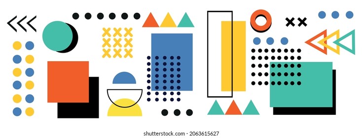 Abstract background with different geometric shapes - Vector