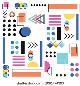 Abstract background with different geometric shapes - Vector