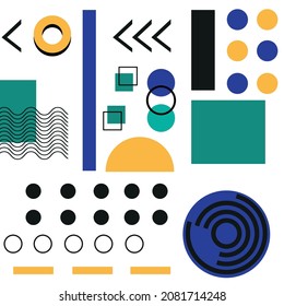 Abstract background with different geometric shapes - Vector