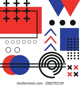 Abstract background with different geometric shapes - Vector