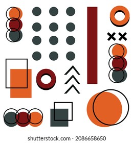 Abstract background with different geometric shapes - Vector