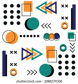Fondo abstracto con diferentes formas geométricas - Vector