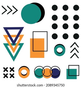 Abstract background with different geometric shapes - Vector