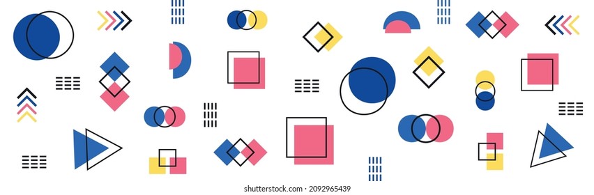 Abstract background with different geometric shapes - Vector