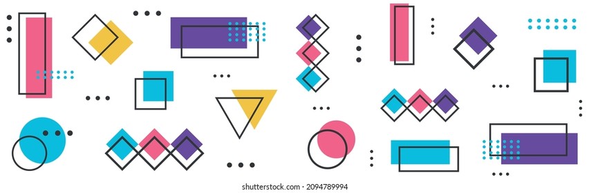 Abstract background with different geometric shapes - Vector
