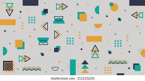 Abstract background with different geometric shapes - Vector