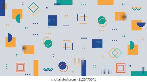 Fondo abstracto con diferentes formas geométricas - Vector