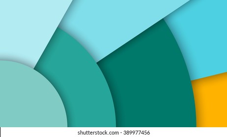 Abstract background with different levels surfaces and circles, material design