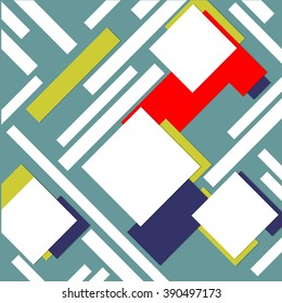 Abstract background with different levels surfaces, material design  colored papers.
Vector brochure, flyer, magazine cover & poster template.
Designer abstract perspective background.