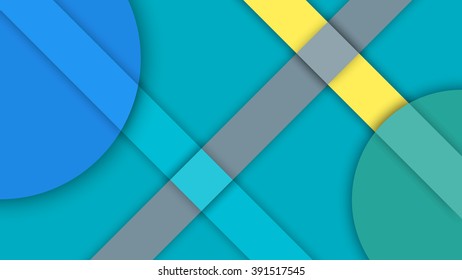 Abstract background with different levels surfaces and circles, material design