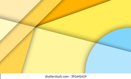 Abstract background with different levels surfaces and circles, material design