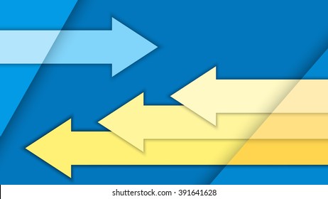 Abstract background with different levels surfaces and arrows ,material design
