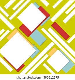 Abstract background with different levels surfaces, material design  colored papers.
Vector brochure, magazine cover & poster template.
Designer abstract perspective background.