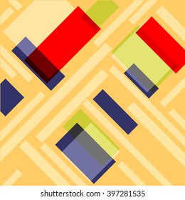 Abstract background with different levels surfaces, material design  colored papers.
Vector brochure, flyer, magazine cover & poster template.
Designer abstract perspective background.