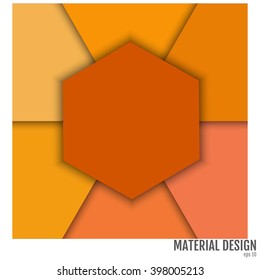 Abstract background with different levels surfaces, material design