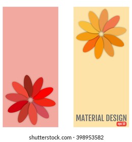 Abstract background with different levels surfaces, material design