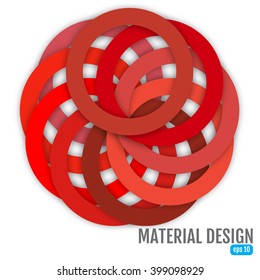 Abstract background with different levels surfaces, material design