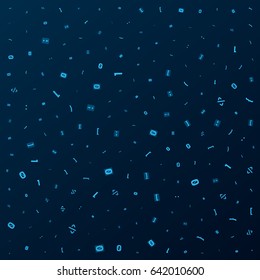 Abstract background from different programming symbols. Hi-tech and programming in design. Vector illustration. EPS 10