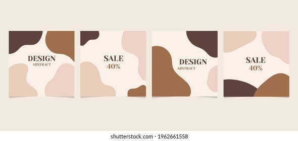 Abstract background with different shapes with space for text. Vector illustration suitable for social media stories and printing banners, invitations.