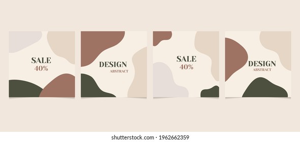 Abstract background with different shapes with space for text. Vector illustration suitable for social media stories and printing banners, invitations.