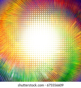 Abstract background with different textures. Rotation of geometric pattern.