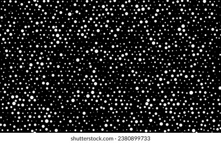 Abstract background with differents white dots like falling snow or snowflakes. Seamless background.