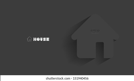 Abstract background digital art design of house icon - Vector illustration