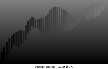 Abstract background digital art. Suitable for wallpaper, cover, banner, poster, etc. Gradient between gray and black.