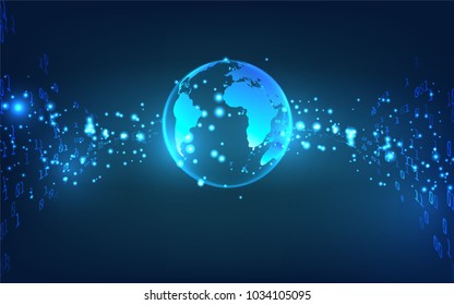 abstract background of digital binary code. Concept for cyber security for future digital technology. it can be use for data and network business management. vector illustration