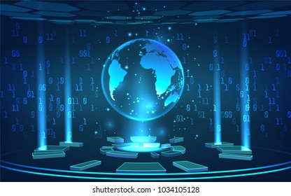 abstract background of digital binary code. Concept for cyber security for future digital technology. it can be use for data and network business management. vector illustration