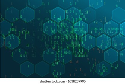 abstract background of digital binary code. Concept for cyber security for future digital technology. it can be use for data and network business management. vector illustration