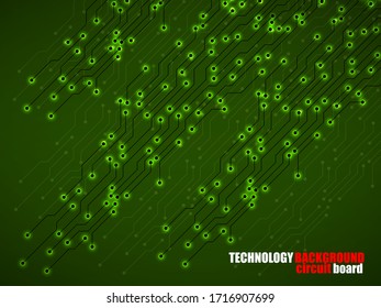 Abstract background with digital circuit board, technology texture. Electronic motherboard. Vector illustration