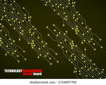 Abstract background with digital circuit board, technology texture. Electronic motherboard. Vector illustration