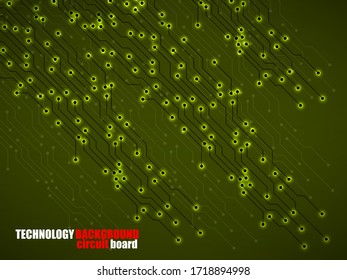 Abstract background with digital circuit board, technology texture. Electronic motherboard. Vector illustration