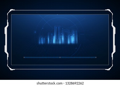abstract background. Digital city concept. Abstract complex structure of city. vector illustration