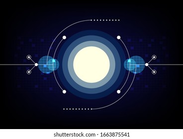 abstrakter Hintergrund, Digitalrechner, Vektorillustration für futuristische Netzwerke