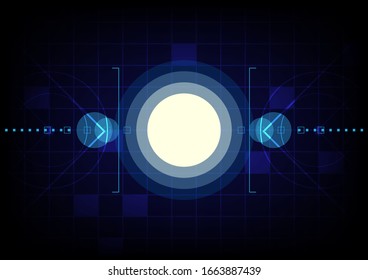 abstract background digital computer, futuristic technology networking vector graphic