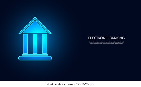 Abstract background digital concept bank electronic online transaction modern banking Currency exchange, modern, futuristic, dark blue background, for text.